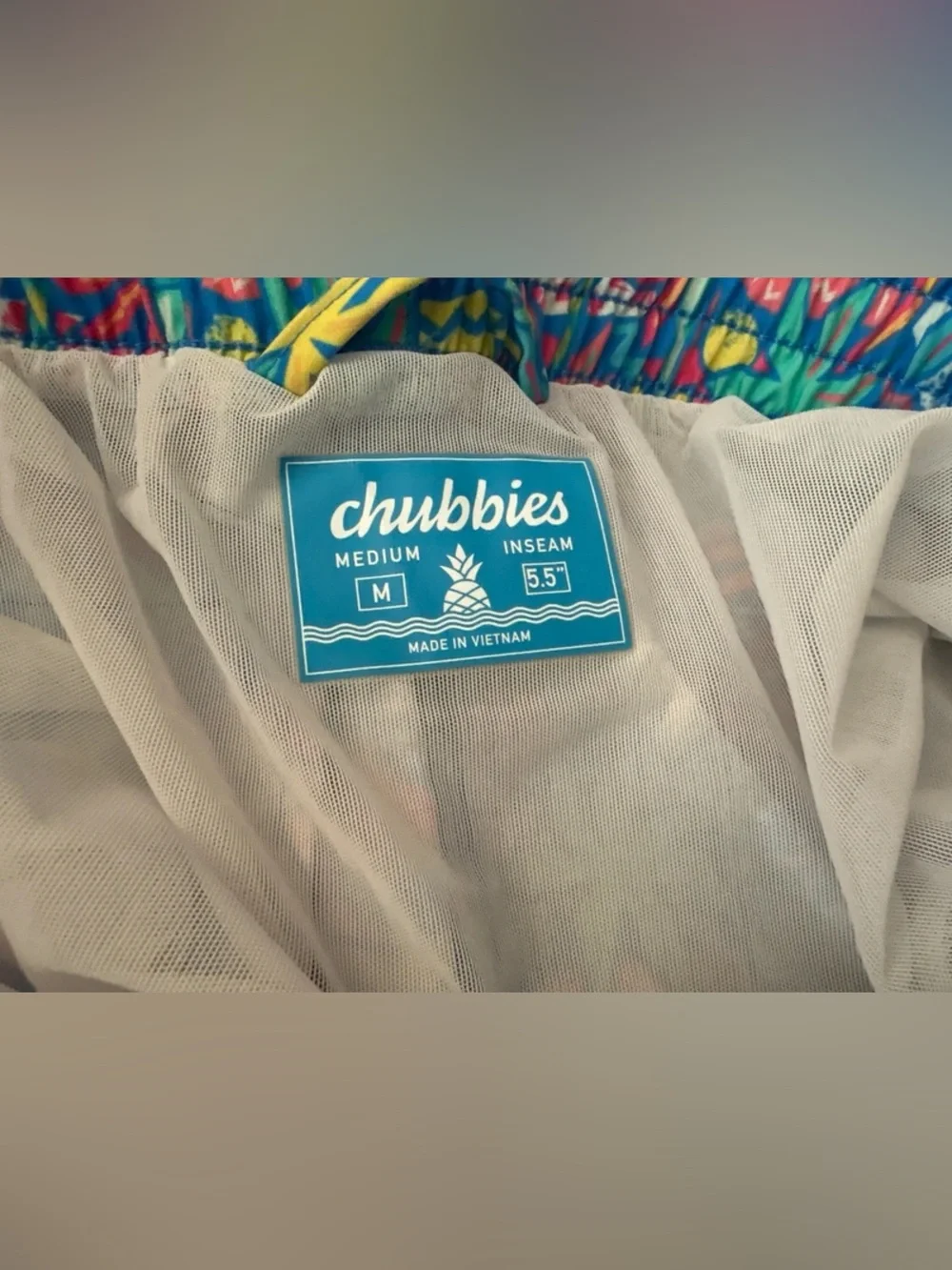 Chubbies “Blue Fruit” Swim trunks